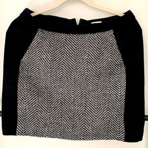 Wool mini skirt, black and white, J. Crew …